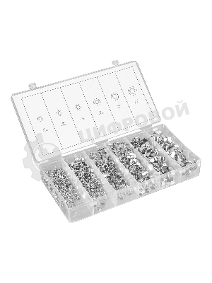 Набор гаек Сибртех М3, М4, М5, М6, М8, М10, 600 предметов