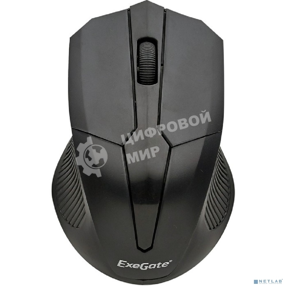 Мышь беспроводная ExeGate SR-9034 черный, 1600 dpi, радиоканал, USB, кнопки - 4