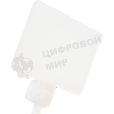 Стяжка пластиковая нейлоновая с площадкой для маркировки Lanmaster 2,5х100 мм, белый, 100 шт