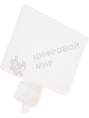 Стяжка пластиковая нейлоновая с площадкой для маркировки Lanmaster 2,5х100 мм, белый, 100 шт