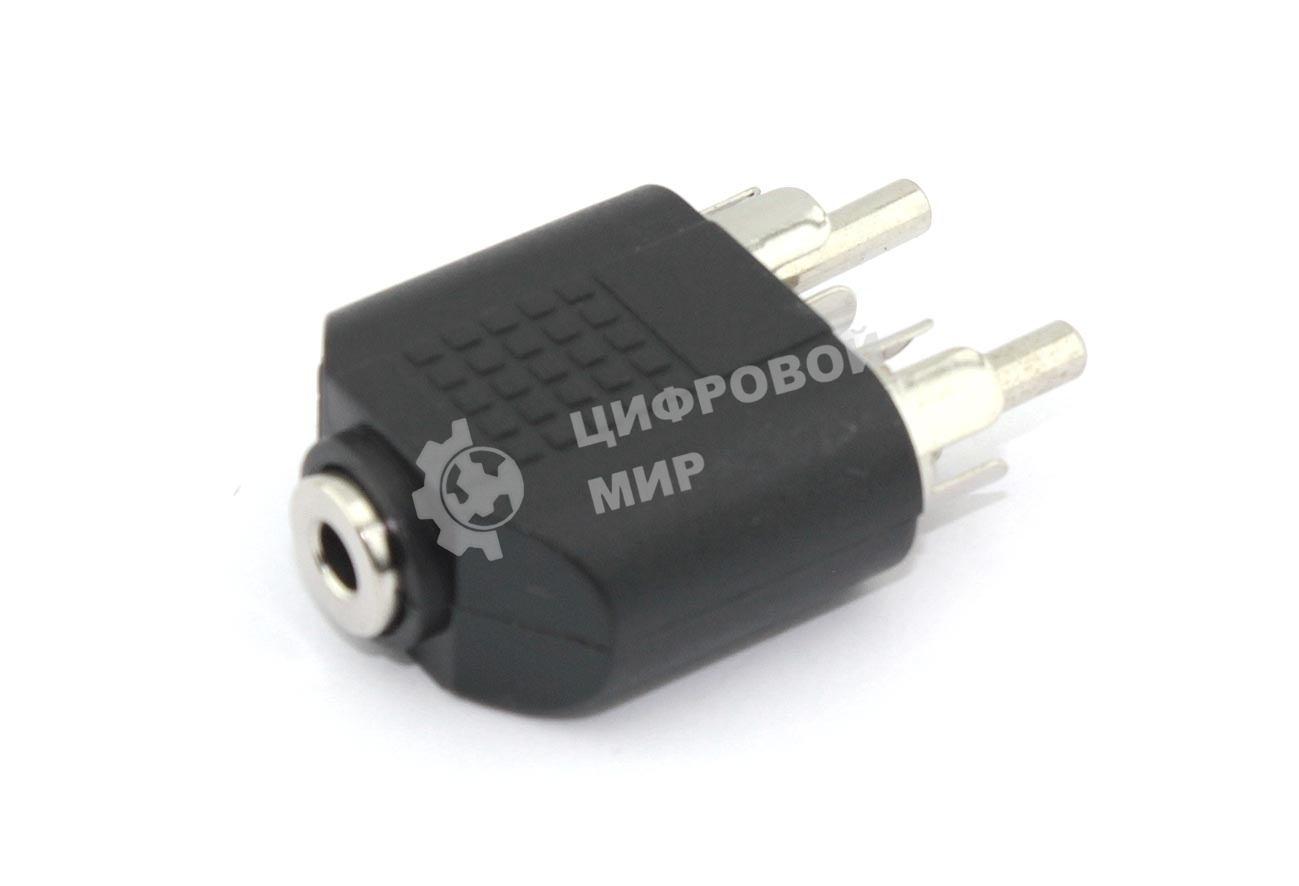 Переходник с RCA (тюльпан) 2 канала папа на miniJack
