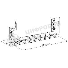 Кабель-канал Cactus CS-CM-700-1WT для столов 72.8x13x19см белый
