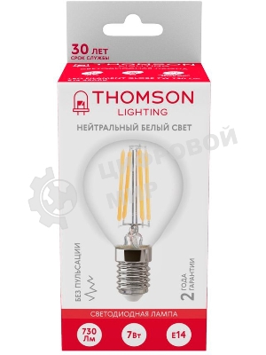Лампа светодиодная Hiper THOMSON LED FILAMENT GLOBE 7W 730Lm E14 4500K TH-B2084