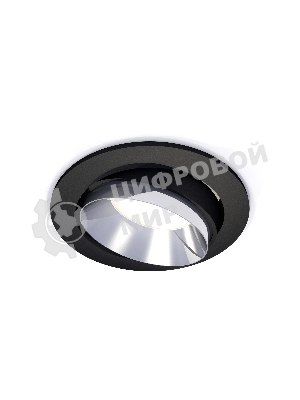 Комплект встраиваемого поворотного светильника Ambrella light XC7652022 SBK/PSL черный песок/серебро полированное MR16 GU5.3 (C7652, N7032)