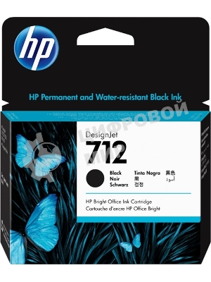 Картридж струйный HP 712 3ED71A черный (80мл) для HP DJ Т230/630