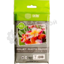 Фотобумага Cactus CS-GA618050ED A6/180г/м2/50л./белый глянцевое для струйной печати