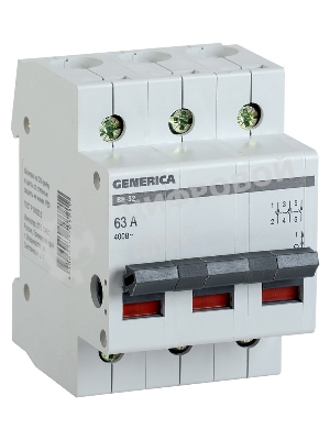 Выключатель нагрузки IEK MNV15-3-063 (мини-рубильник) ВН-32 3Р 63А GENERICA