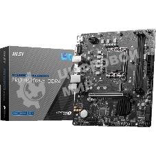 Материнская плата MSI PRO H610M-E DDR4, LGA 1700, Intel H610, 2xDDR4, 4xSATA, 1xM.2, 1xPCIe 4.0 x16, 1xPCIe 4.0 x1, 1xHDMI, 1xVGA, 1xRJ45 1Gb, 2xUSB-A 3.2 Gen 1, 4xUSB-A 2.0, 3x3.5мм, 7.1, mATX