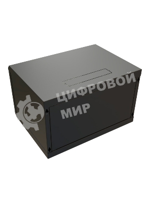 Шкаф коммутационный WRline (WR-TW-0945-SR-RAL9004) настенный 9U 600x450 мм пер. дв. металл 2 бок. пан. 60 кг черный 370 мм 500 мм IP20 сталь