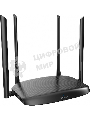 Роутер беспроводной Digma DWR-AC1202 AC1200 10/100/1000BASE-TX черный