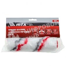 Мини-валик сменный НЕЙЛОН Профи, 100 мм, ворс 12 мм, D - 16 мм, D ручки - 6 мм, полиамид MTX