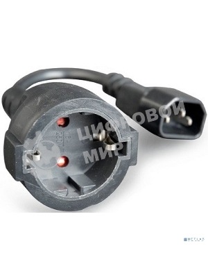 Кабель питания Filum CEE 7/3- С14, 3х0.75мм, 220В, 10A, чёрный, 0.15м [FL-APC10-EU-C14-0.15M] (873351)