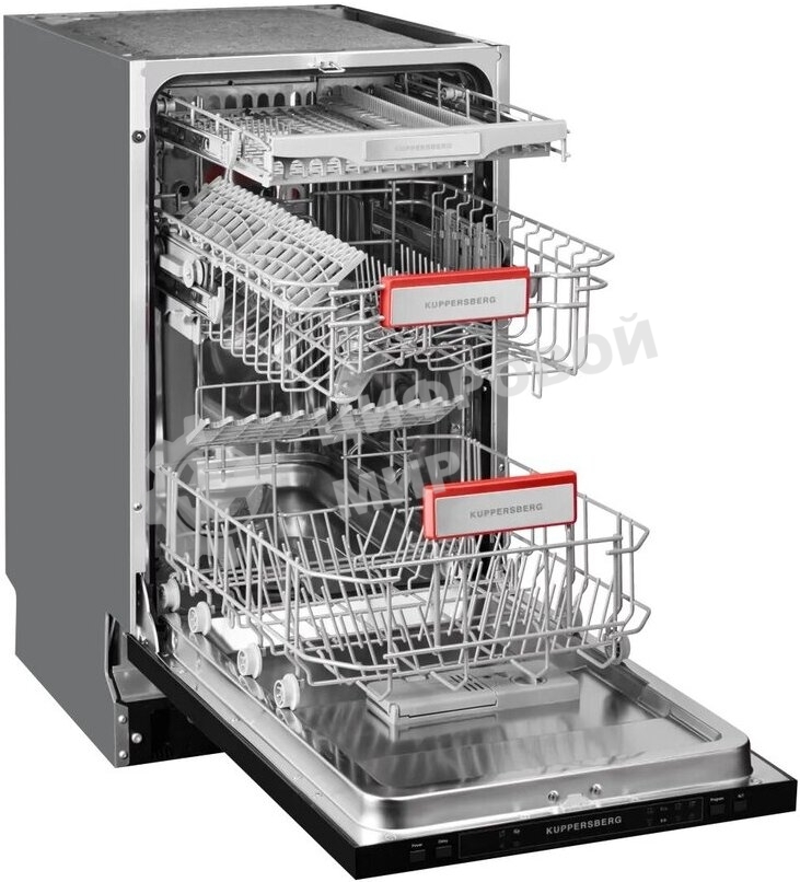 Встраиваемая посудомоечная машина Kuppersberg GS 4557, серебристый, 44.8 см, 11 компл., 49 дБ, класс A++