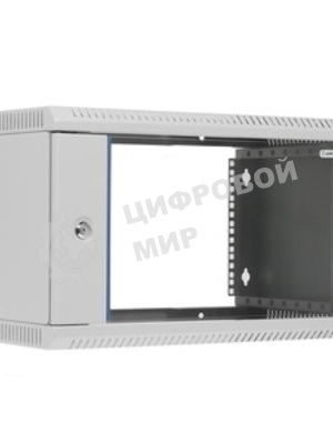 Шкаф коммутационный ЦМО (ШРН-6.350) настенный 6U 600x350 мм пер. дв. стекл 200 кг серый 300 мм 180 град.