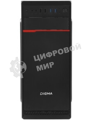 Компьютерный корпус Digma DCC-MD302 черный без БП ATX 1x80мм 3x120мм 2xUSB 2.0 2xUSB 3.0 audio