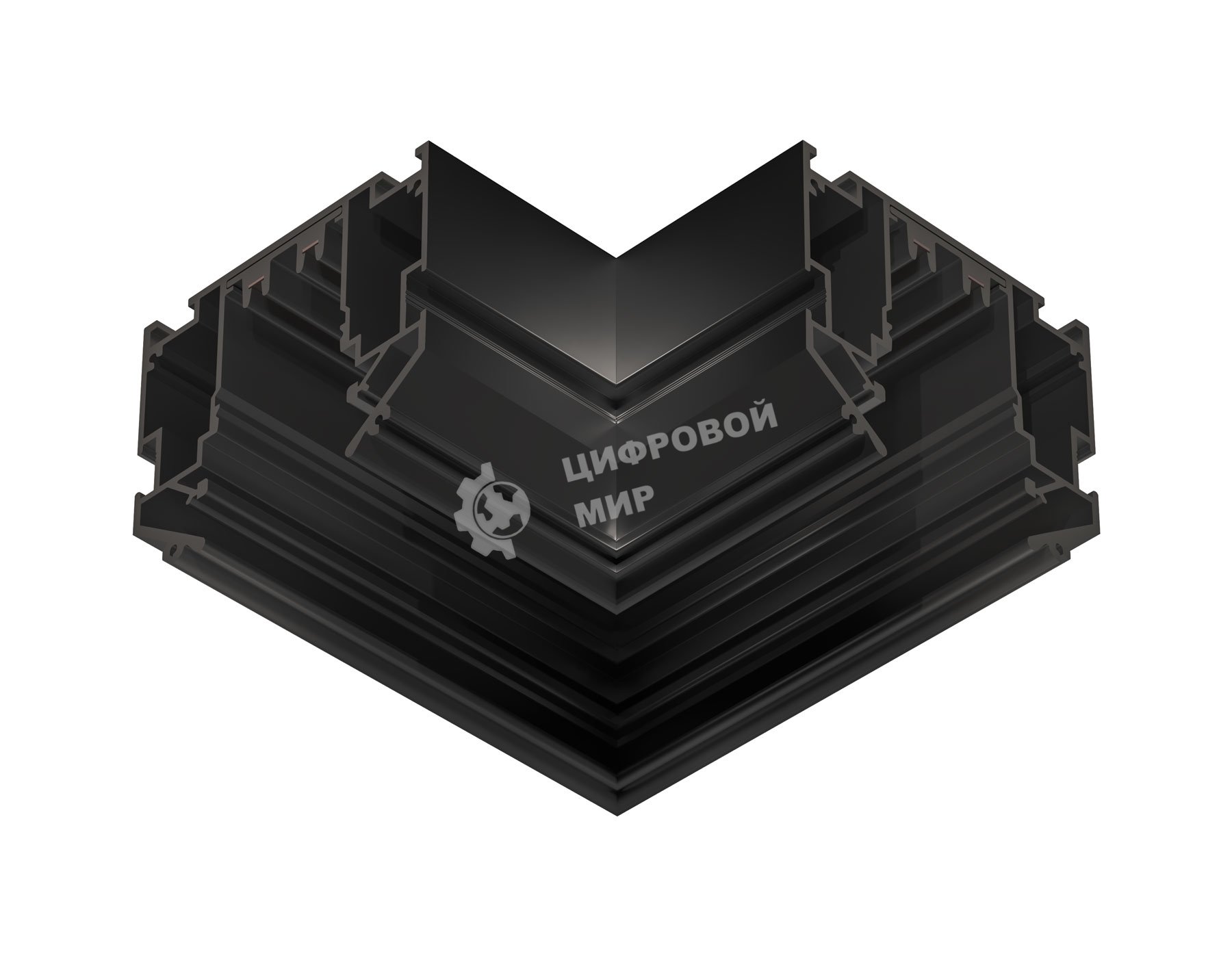 Коннектор угловой 90° для шинопровода GL1049 BK черный 220V 90*90
