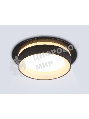 Светильник Ambrella light TN6708 BK черный IP44 GX53 max 15W D105*45