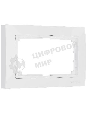 Электроустановочные изделия - Рамка для двойной розетки (белый, basic) W0082001