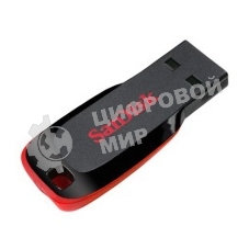 Флешка USB Sandisk CZ50 Cruzer Blade (SDCZ50-032G-B35), 32Gb, USB 2.0, R/W 15/4, черный/красный