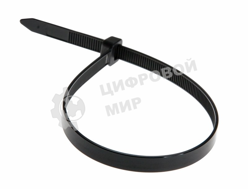 Хомут-стяжка кабельная нейлоновая Rexant 200x7,6 мм, черная, упаковка 100 шт.