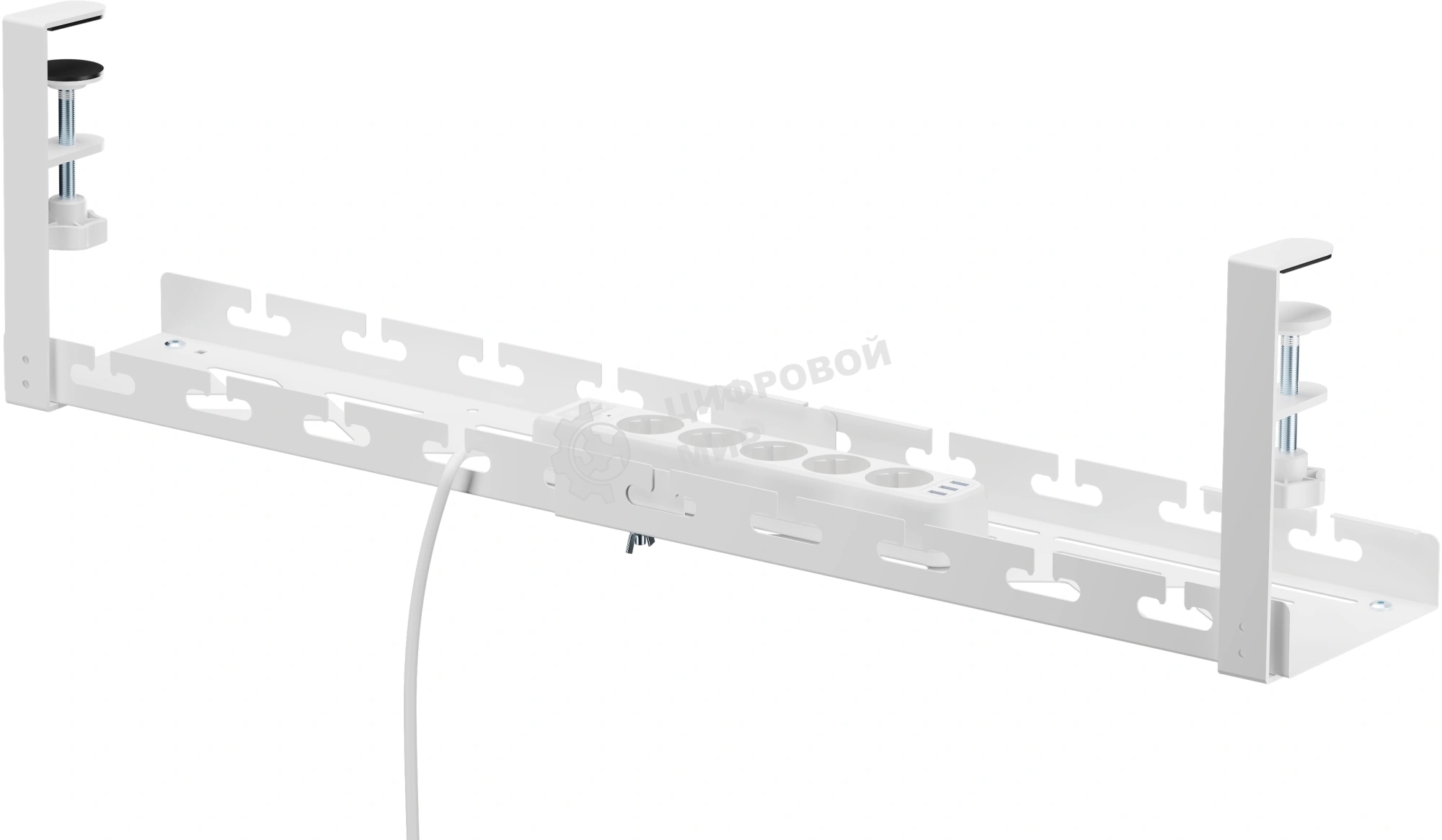 Кабель-канал Cactus CS-CM-700-1WT для столов 72.8x13x19см белый