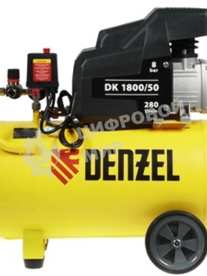 Компрессор воздушный Denzel DK1800/50,Х-PRO (58068) 1,8 кВт, 280л/мин, 50л