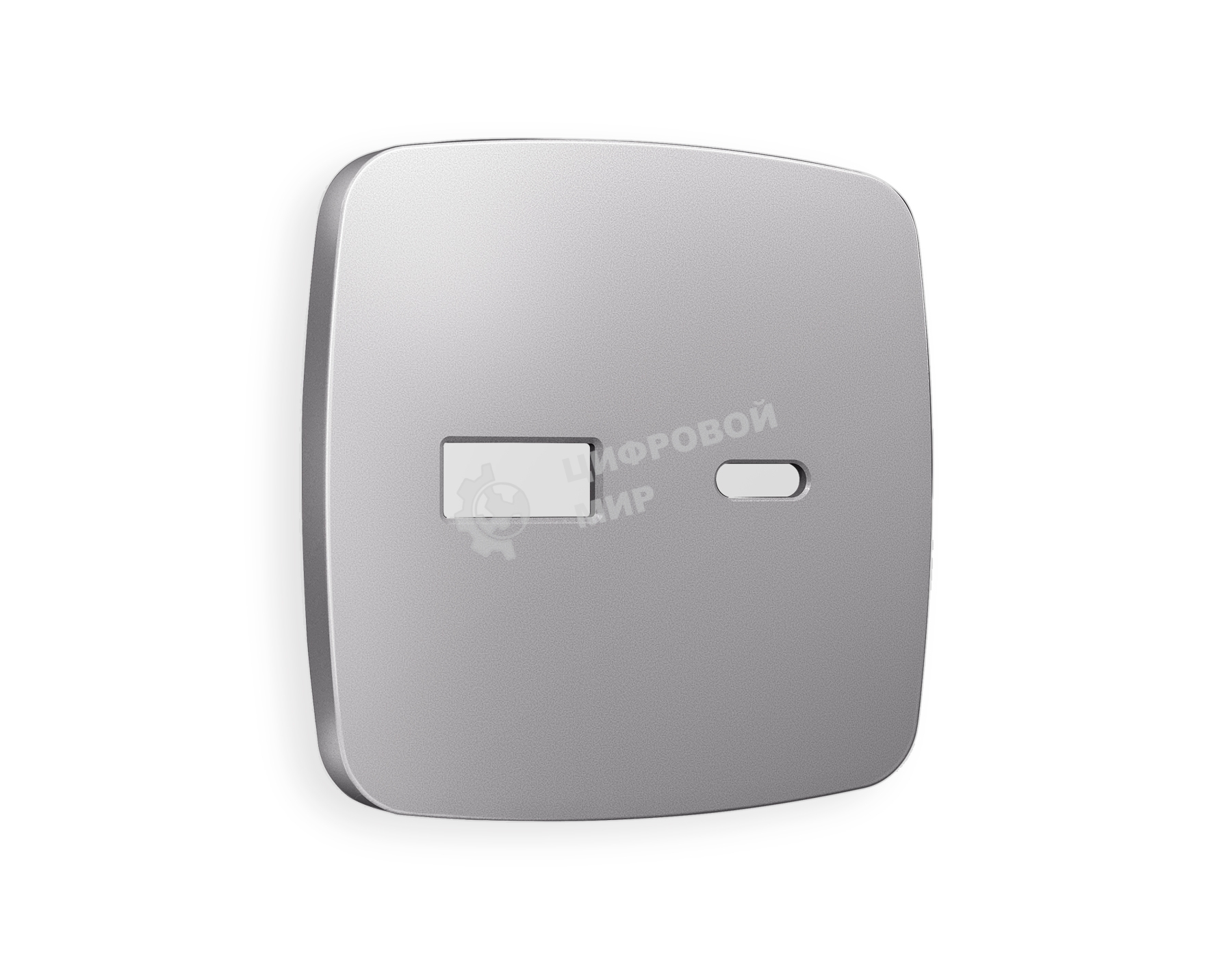 Лицевая панель OMEGA (Сталь матовый) для розетки 2USB тип A+C QUANT OP5110