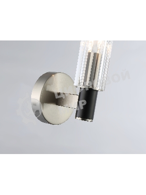 Светильник настенный Ambrella LH55507 SN/BK/CL сатин никель/черный/прозрачный E14 max 40W 120*100*250