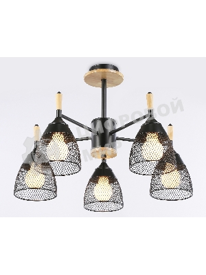 Светильник Ambrella light TR8015/5 BK черный E27*5 max 40W D600*385