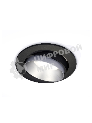 Комплект встраиваемого поворотного светильника Ambrella light XC7652023 SBK/MCH черный песок/хром матовый MR16 GU5.3 (C7652, N7033)