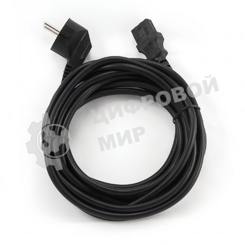 Кабель Gembird Power 250V 10A EUR, VDE питания сетевой, Евровилка, заземление, 5m (PC-186-VDE-5M)
