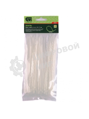 Хомуты Сибртех, 160 х 2,5 мм, пластиковые, белые, 100 шт.