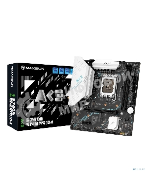 Материнская плата Maxsun MS-B760M GAMING WIFI ACE D4 (Socket 1700, mATX, 2*DDR4(64b), DP/HDMI, 3*SATA3, 2*M.2, 1xPCI-E x16 /1xPCI-E x4, 2*USB 2.0, 4*USB 3.2 GEN2, LAN 1*1G,  Bluetooth,  Wi-Fi 802.11ax, RTL)