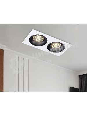 Светильник встраиваемый Ambrella light TN102732/2 WH/BK белый/черный GU5.3 175*92*23