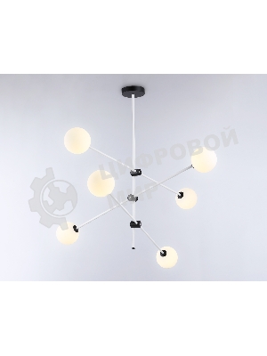 Светитльник Ambrella Light TR2512/6 WH/BK белый/черный G9/6 max 10W D970*830