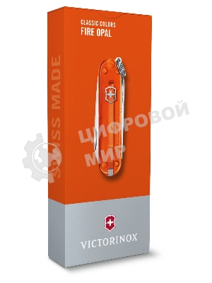 Нож перочинный Victorinox Classic Fire Opal (0.6223.T82G) 58мм 7функц. карт.коробка