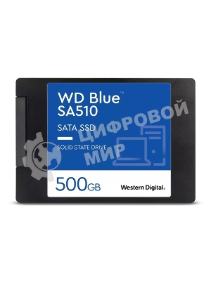 Накопитель SSD WD Blue SA510 WDS500G3B0A, 500GB, SATA III, 2.5