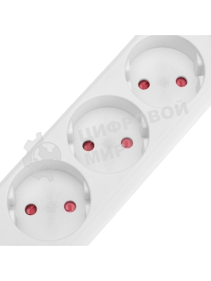 Удлинитель Rexant STANDARD 3 гнезда, 3 м, 2х1,0 мм², б/з, белый