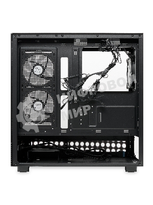 Компьютерный корпус HSPD F710, Panoramic Mid Tower, черный, TG, 0.5 SPCC, 3x120мм ARGb E-ATX, ATX, mATX, mITX 185/395/270мм 2x2.5
