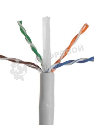 Кабель LANMASTER U/UTP, 4 пары, Кат. 6, с перегородкой, 550Mhz, LSZH, нг(A)-HF, оранжевый, 305 м