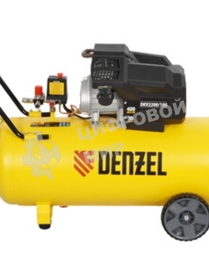 Компрессор воздушный Denzel DKV2200/100,Х-PRO (58079) 2.2 кВт, 400 л/мин, 100л