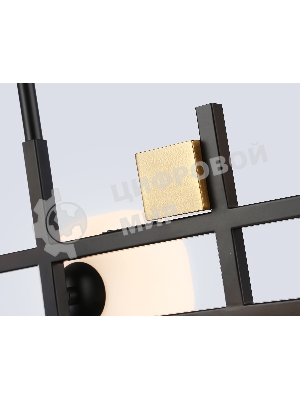 Светильник Ambrella light LH51017/7 BK/BS/FR черный/латунь/белый матовый G9*7 max 28W 1100*240*300