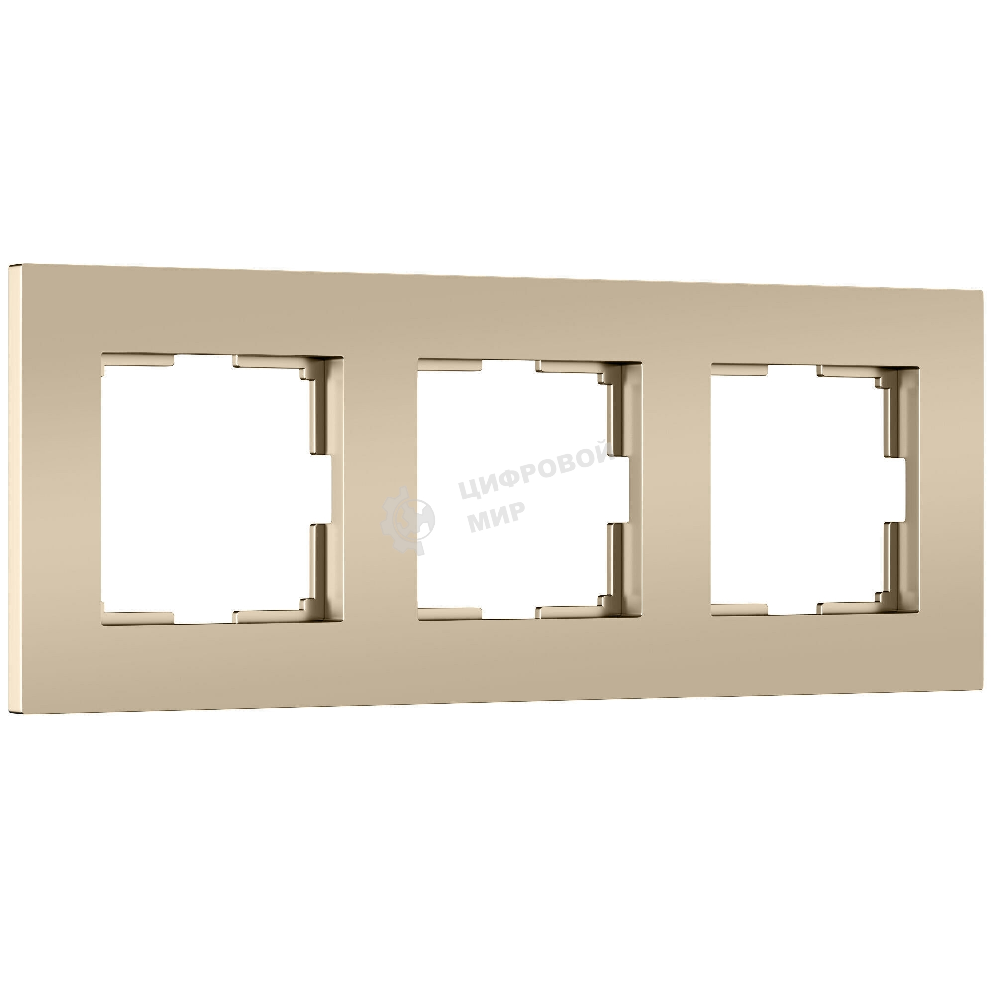 Рамка на 3 поста Slab (шампань софт) W0032911