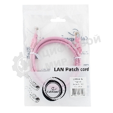 Патч-корд UTP Cablexpert cat.5e, 1м, литой, многожильный, розовый