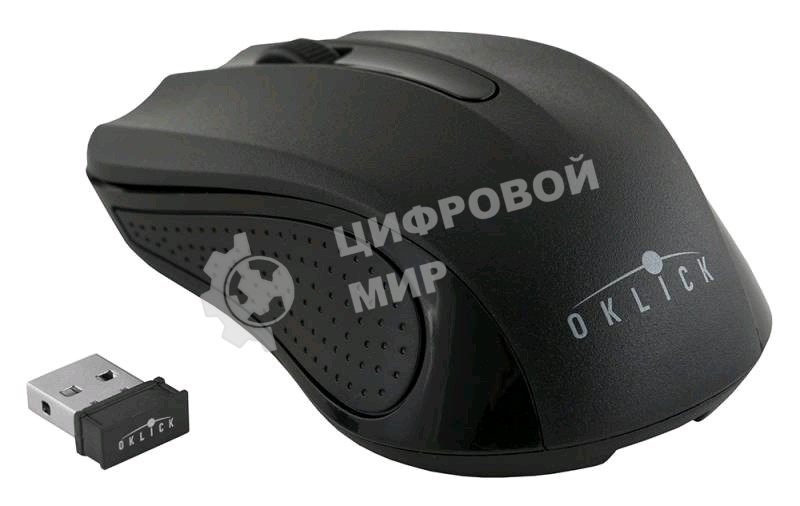 Мышь беспроводная Oklick 485MW черный, 1200 dpi, радиоканал, USB, кнопки - 3