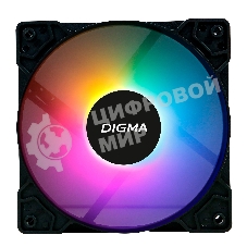 Вентилятор для корпуса Digma DFAN-FRGb1 черный, 120 мм, 1200 об/мин, 23 дБ, 4 pin