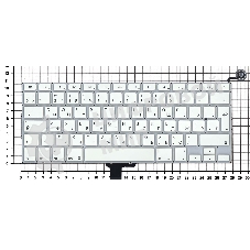 Клавиатура для ноутбука MacBook A1342 2009/2010 белая 13,3