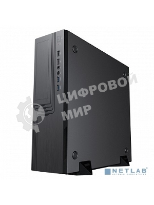 Компьютерный корпус Slim Case Powerman EL555 черный PM-300ATX 2хUSB 3.0+2хUSB 2.0,HD,Audio mATX, miniATX