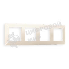 Рамка ALFA Line (Бежевый глянец) 4-ая AF110304