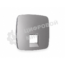 Лицевая панель OMEGA (Сталь матовый) для компьютерной/телефонной розетки RJ-45/RJ-11 QUANT OP5120